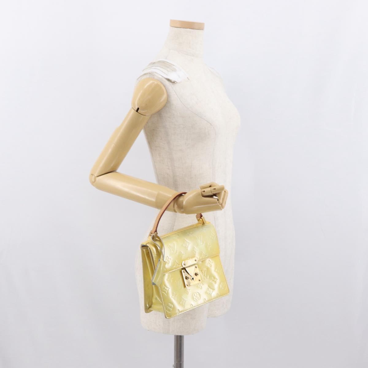 LOUIS VUITTON Monogram Vernis Spring street Hand Bag Gris M91029 LV Auth 171166