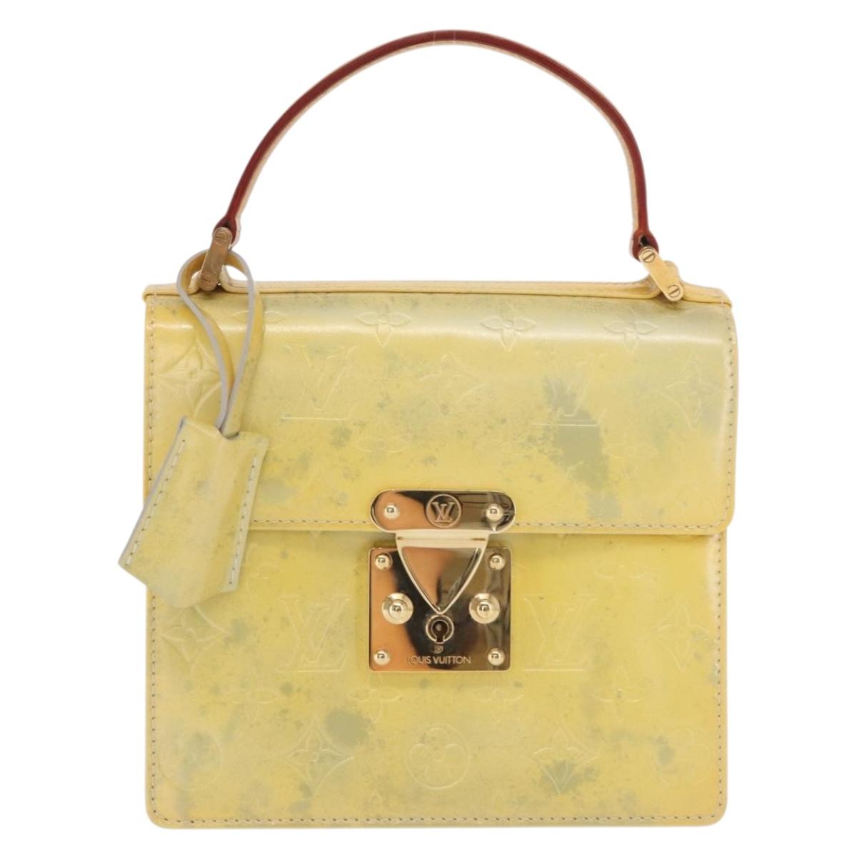 LOUIS VUITTON Monogram Vernis Spring street Hand Bag Gris M91029 LV Auth 171166