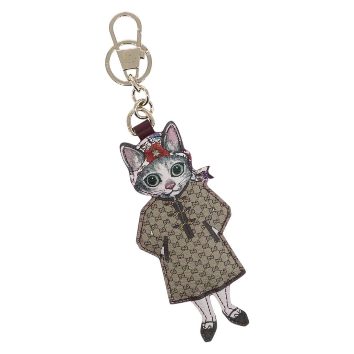 GUCCI GG Supreme Japan limited edition Yuko Higuchi Cat BO Charm Beige 171170SAM