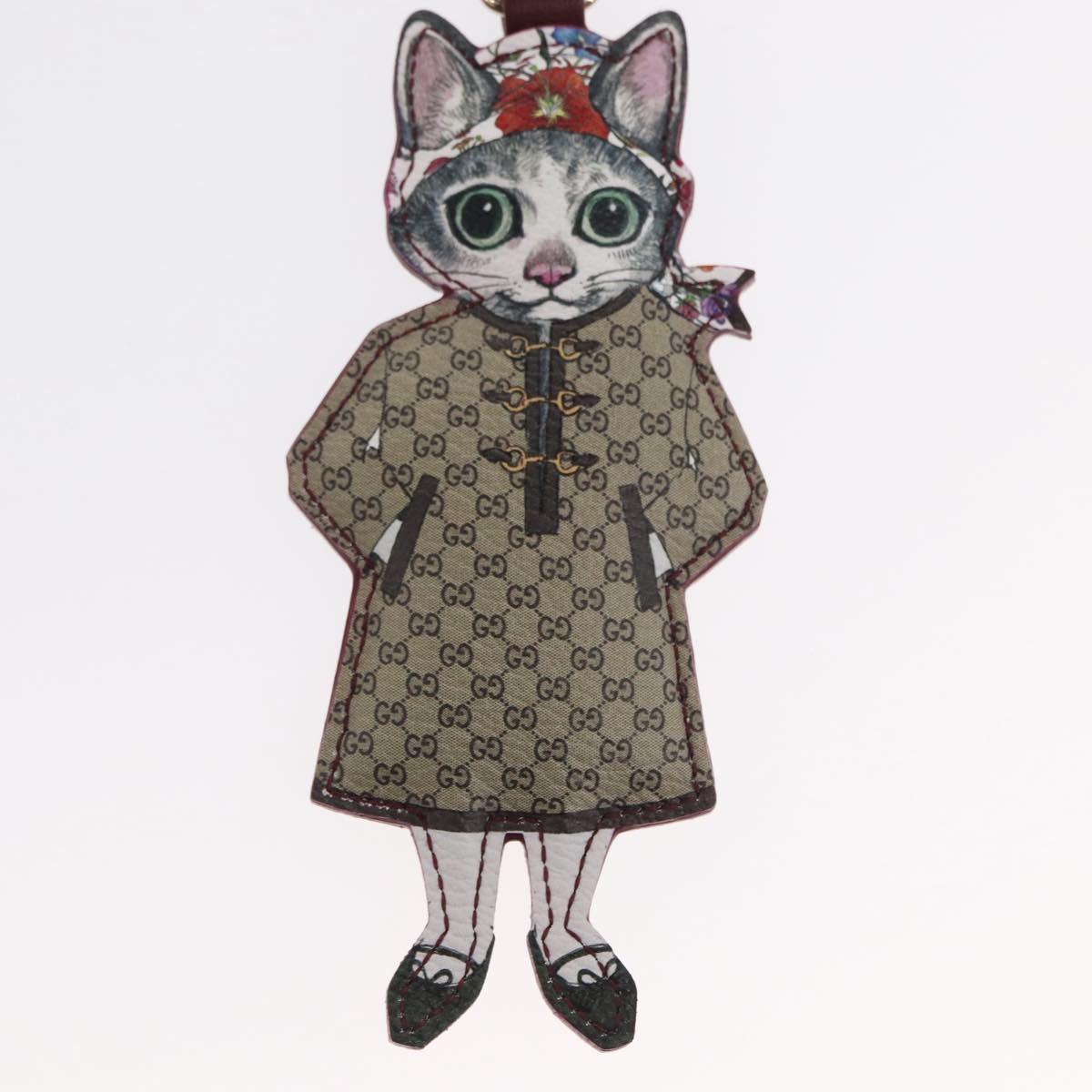 GUCCI GG Supreme Japan limited edition Yuko Higuchi Cat BO Charm Beige 171170SAM