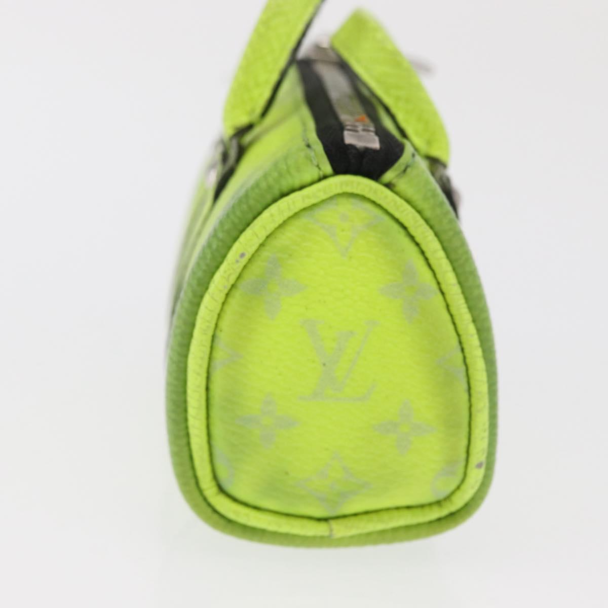 LOUIS VUITTON Taigalama Porte Cles Mini Keepall Charm Yellow M01048 Auth 171192