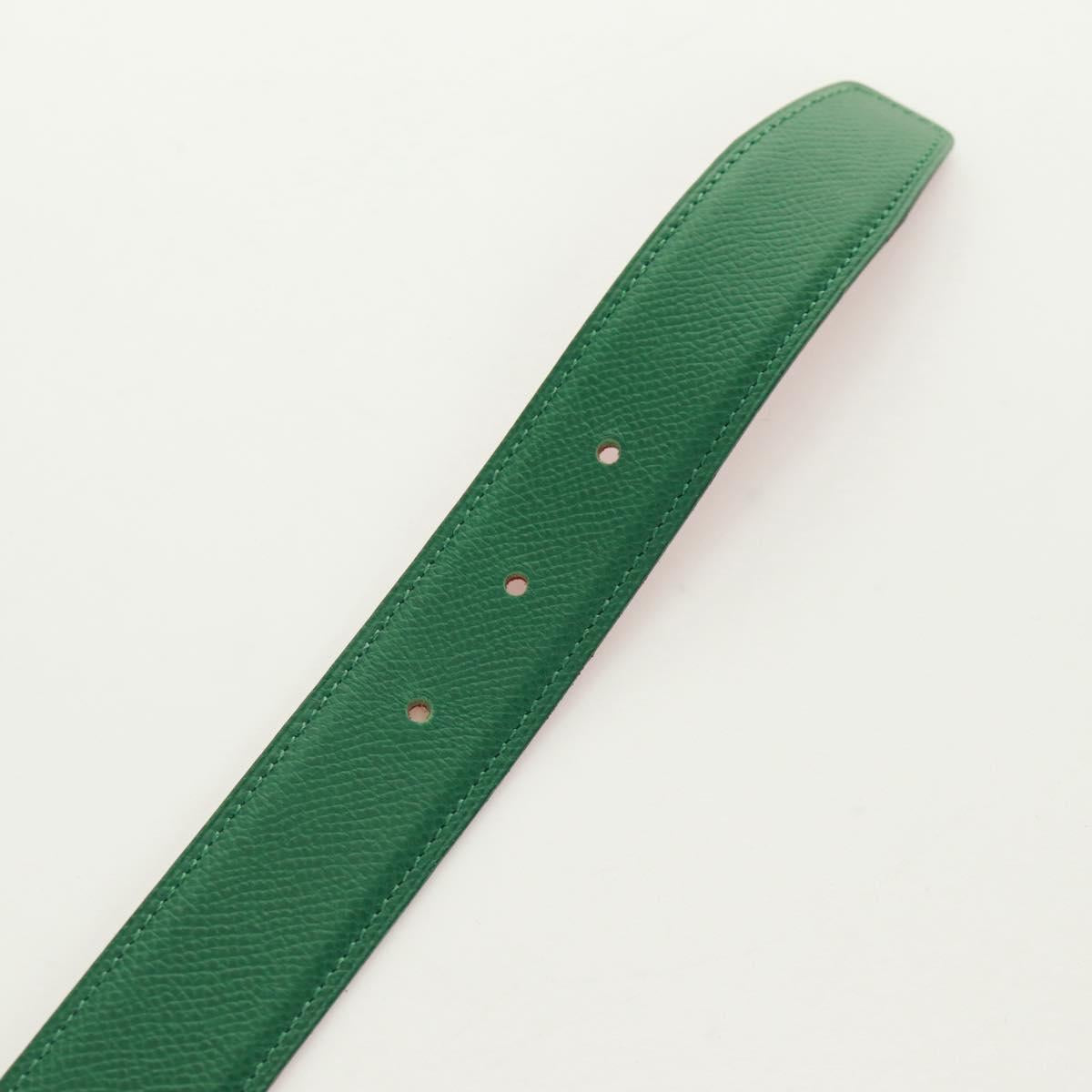 HERMES Constance H belt Belt Leather 31.5"" Green Red Auth 171197V