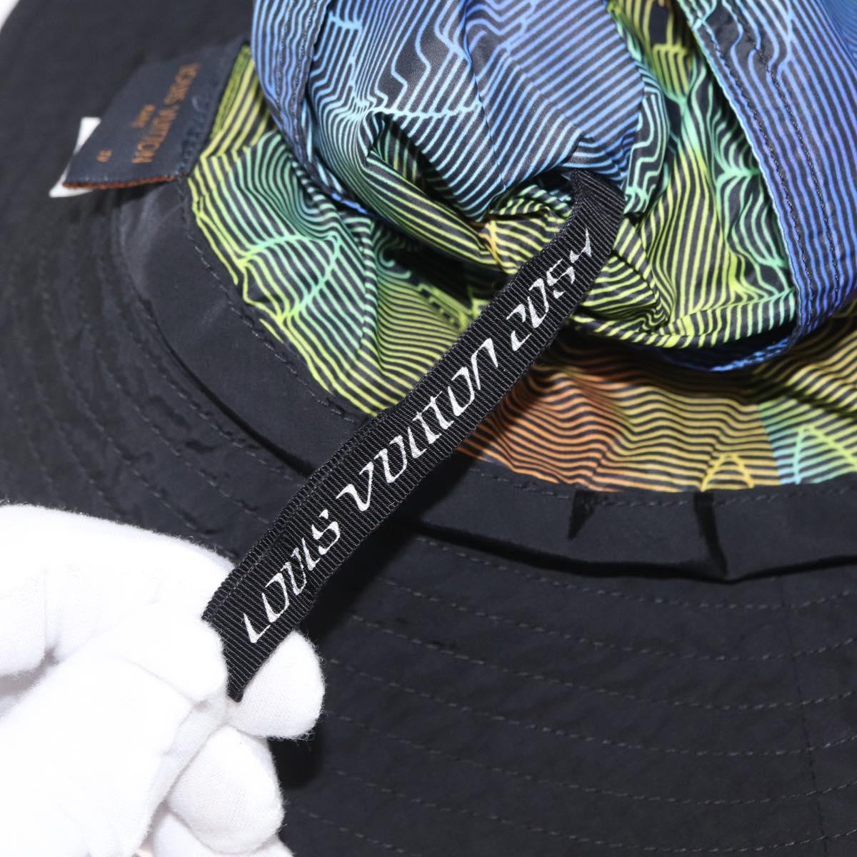 LOUIS VUITTON Transformable Bucket Hat Hat Nylon Black MP2552 LV Auth 171199M