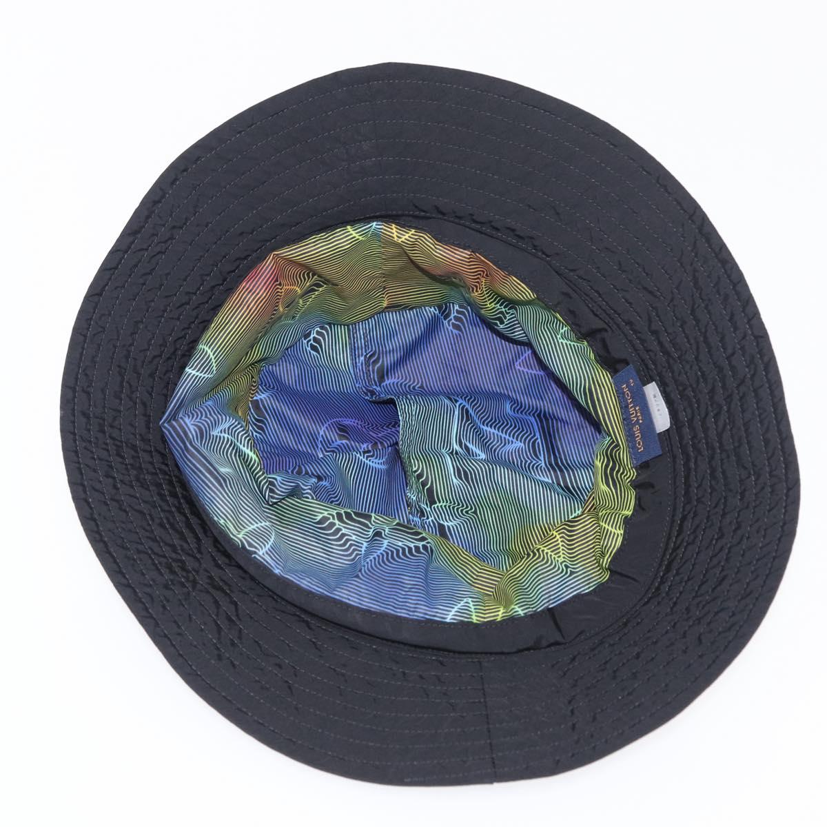 LOUIS VUITTON Transformable Bucket Hat Hat Nylon Black MP2552 LV Auth 171199M