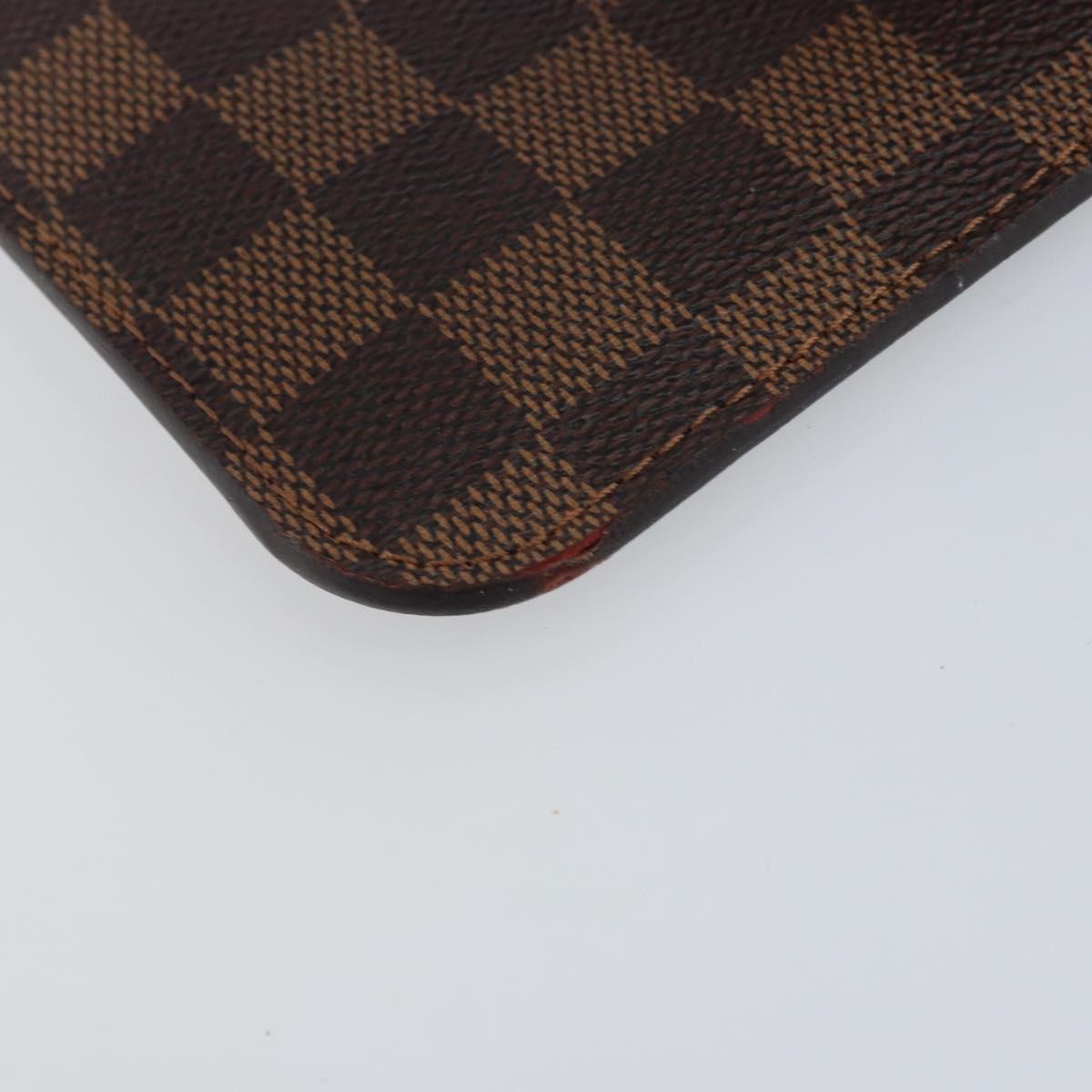 LOUIS VUITTON Damier Ebene Neverfull PM Pouch LV Auth 171206A