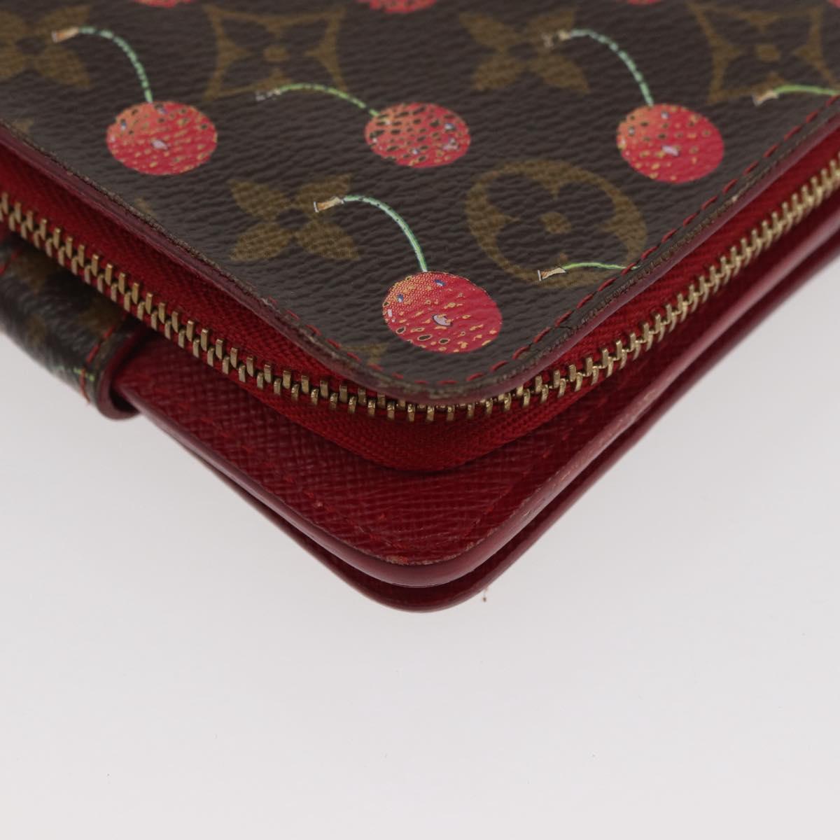 LOUIS VUITTON Monogram Cherry Compact zip Bifold Wallet M95005 LV Auth 171207A