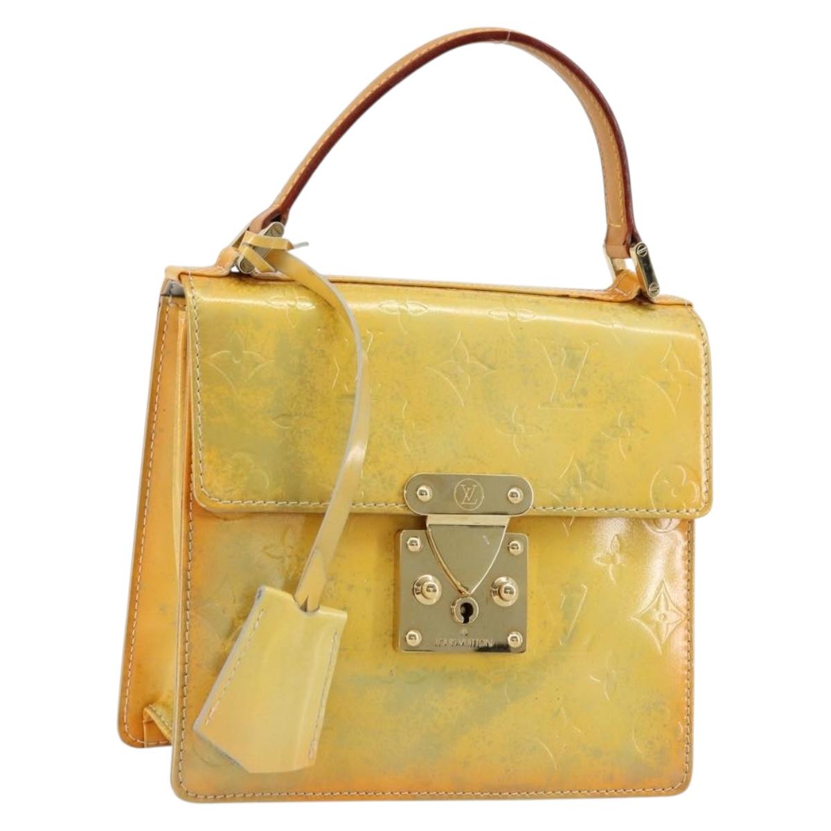 LOUIS VUITTON Monogram Vernis Spring street Hand Bag Gris M91029 LV Auth 171224