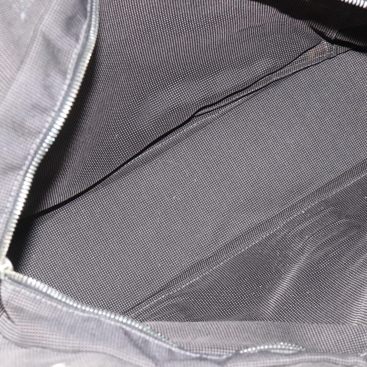 HERMES Her LineMM Hand Bag Nylon Gray Silver Auth 171228A
