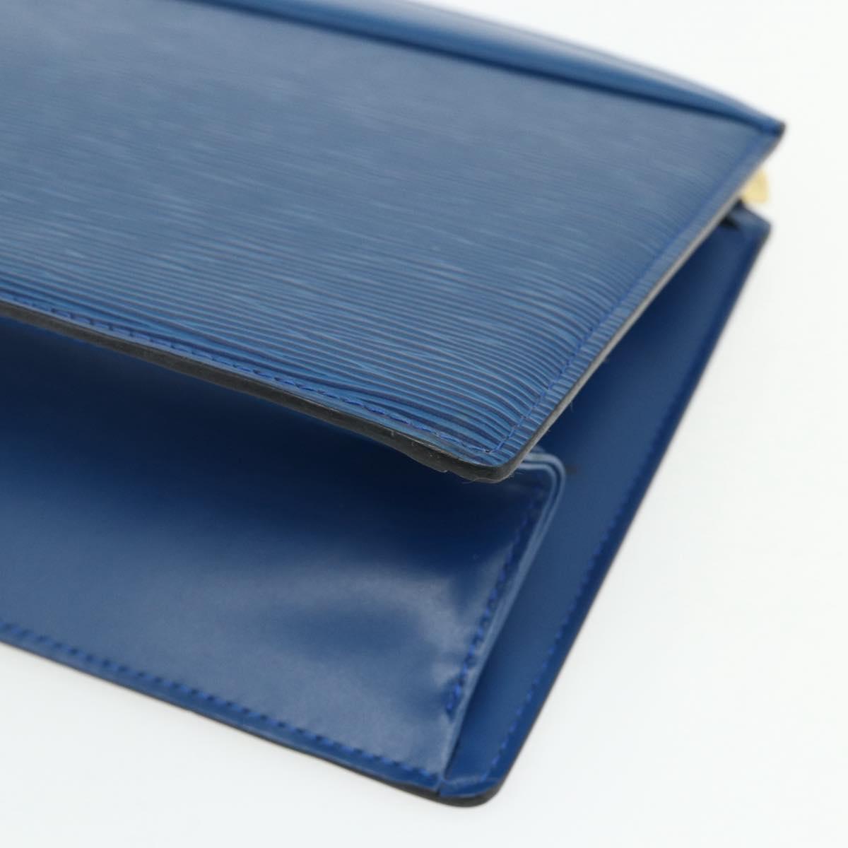 LOUIS VUITTON Epi Trousse Crete Pouch Blue M48405 LV Auth 171231