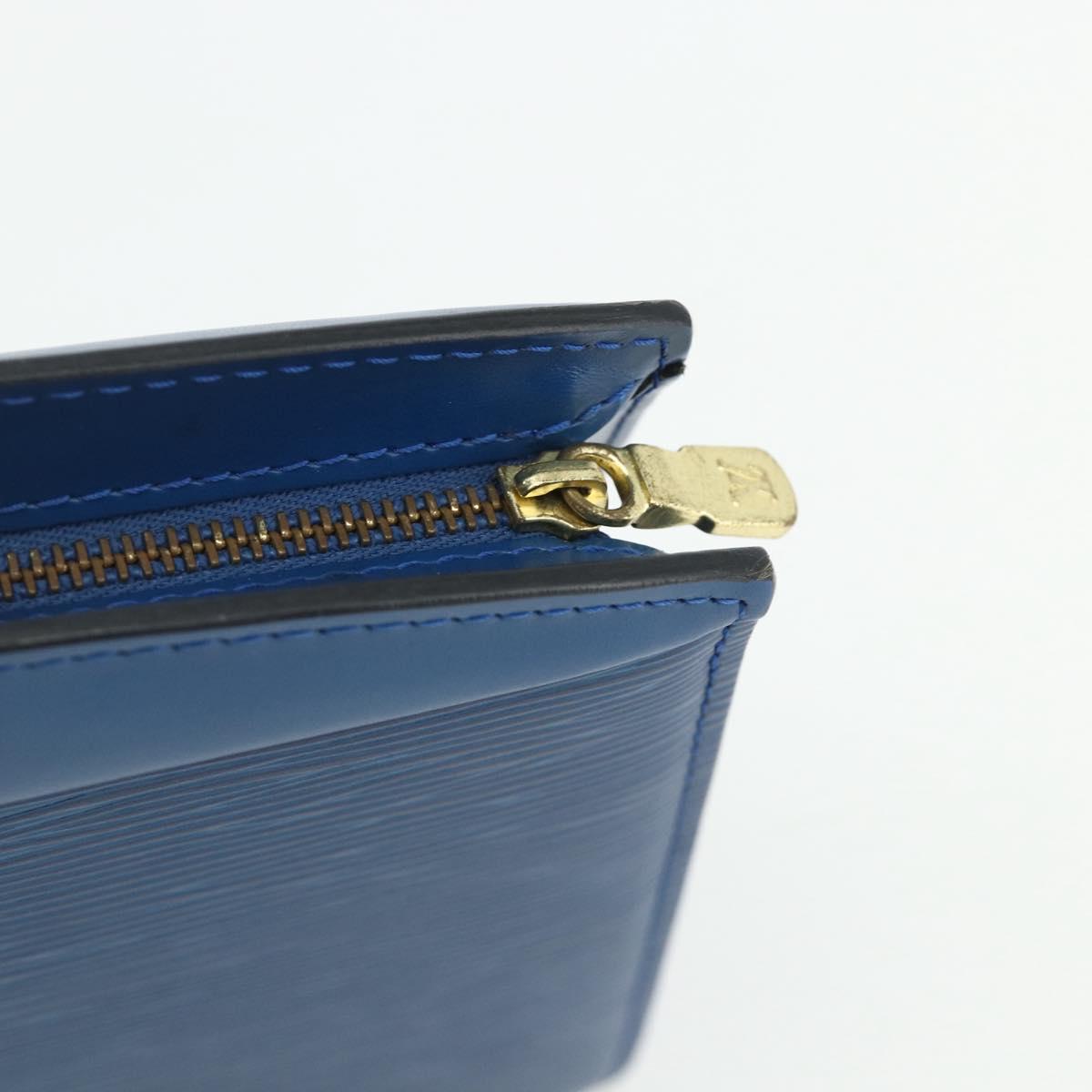 LOUIS VUITTON Epi Trousse Crete Pouch Blue M48405 LV Auth 171231