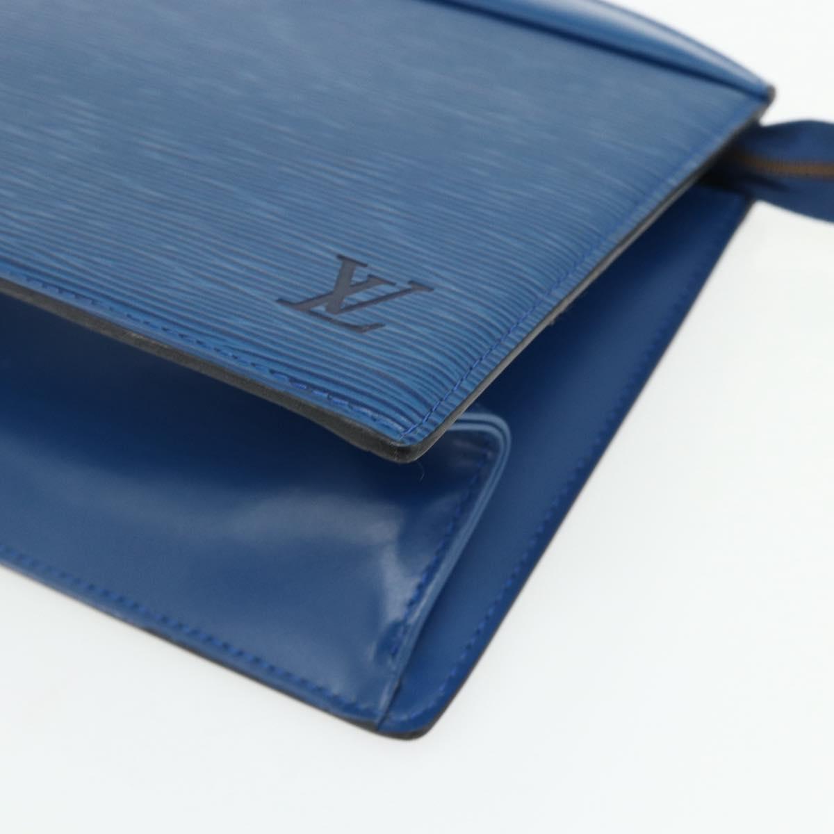 LOUIS VUITTON Epi Trousse Crete Pouch Blue M48405 LV Auth 171231