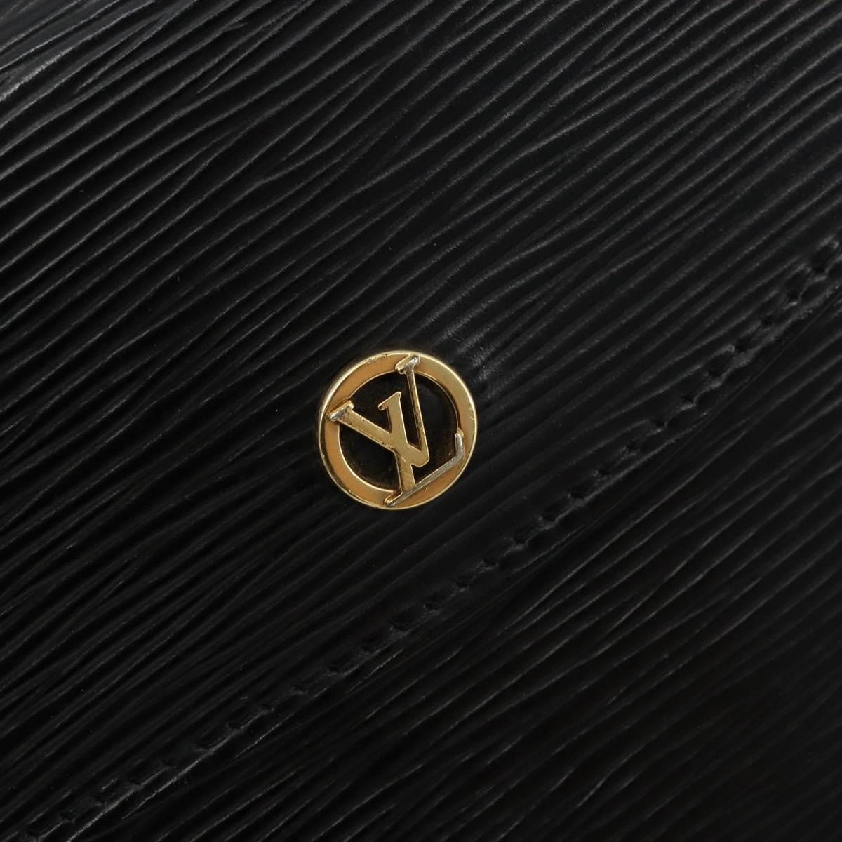 LOUIS VUITTON Epi Montaigne 23 Clutch Bag Black M52662 LV Auth 171232