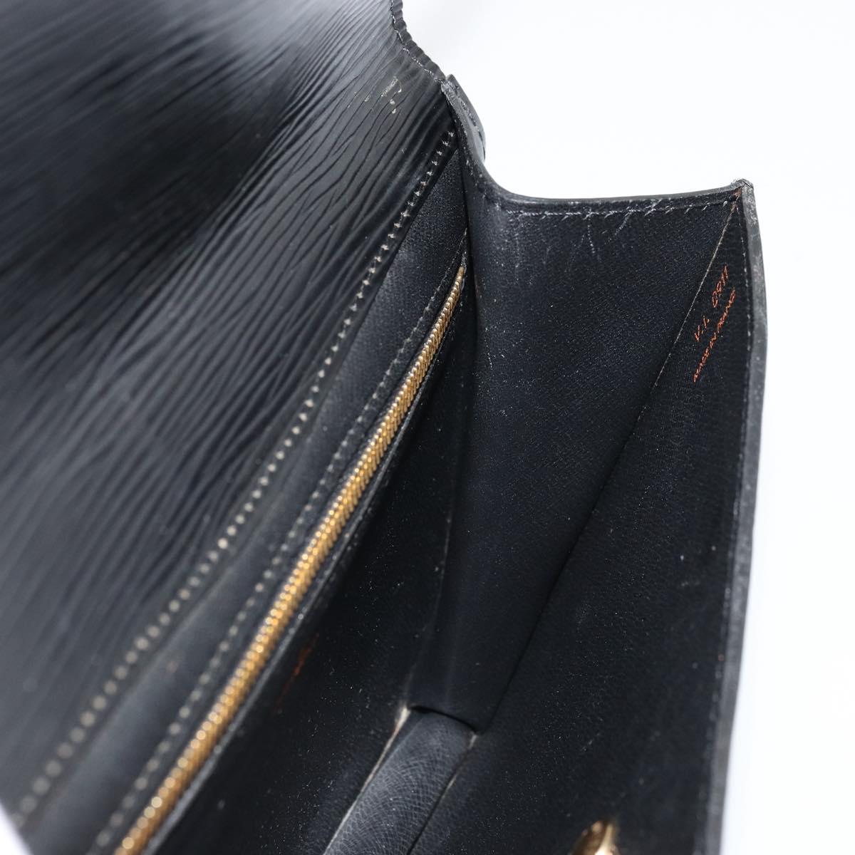 LOUIS VUITTON Epi Montaigne 23 Clutch Bag Black M52662 LV Auth 171232