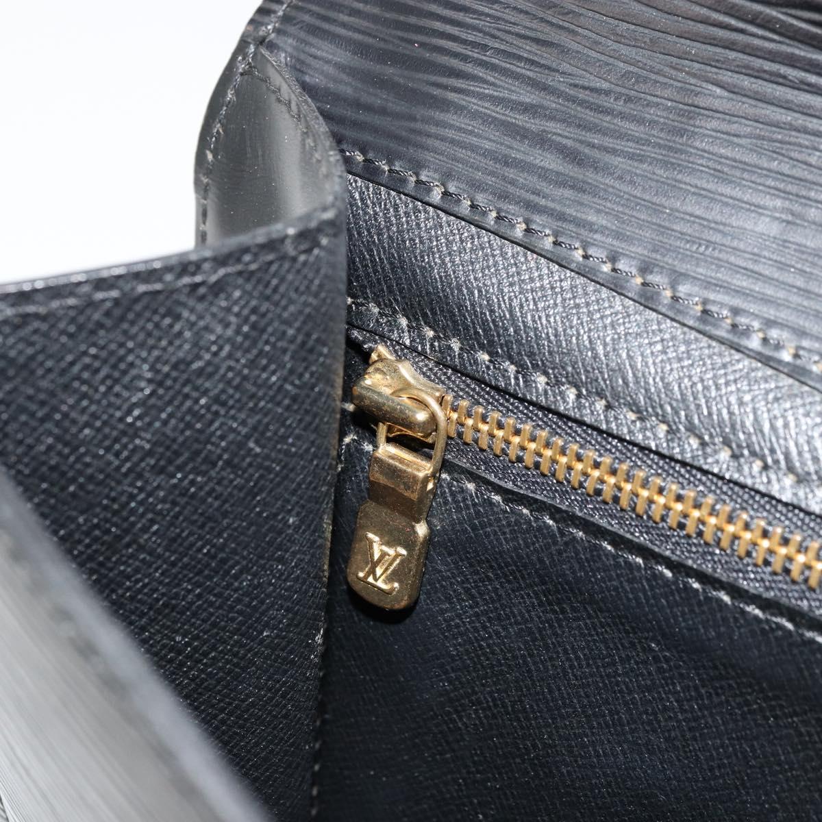 LOUIS VUITTON Epi Montaigne 23 Clutch Bag Black M52662 LV Auth 171232
