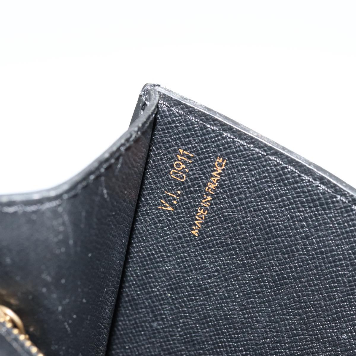 LOUIS VUITTON Epi Montaigne 23 Clutch Bag Black M52662 LV Auth 171232