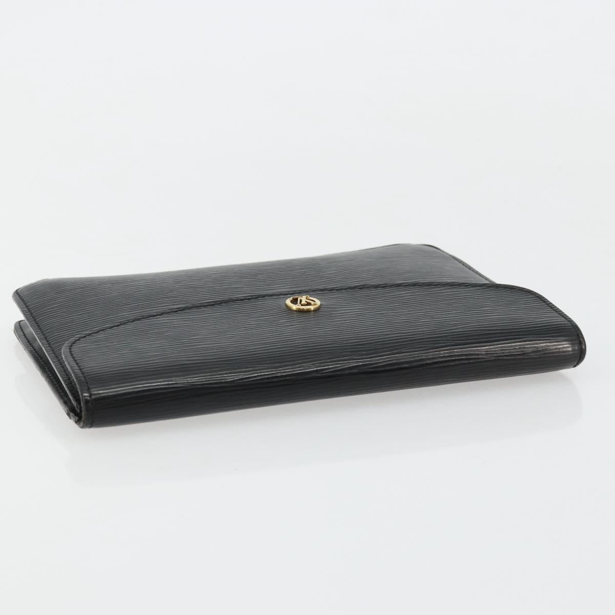 LOUIS VUITTON Epi Montaigne 23 Clutch Bag Black M52662 LV Auth 171232