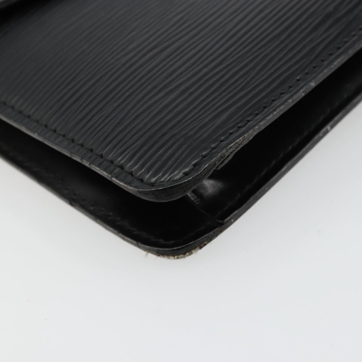 LOUIS VUITTON Epi Montaigne 23 Clutch Bag Black M52662 LV Auth 171232