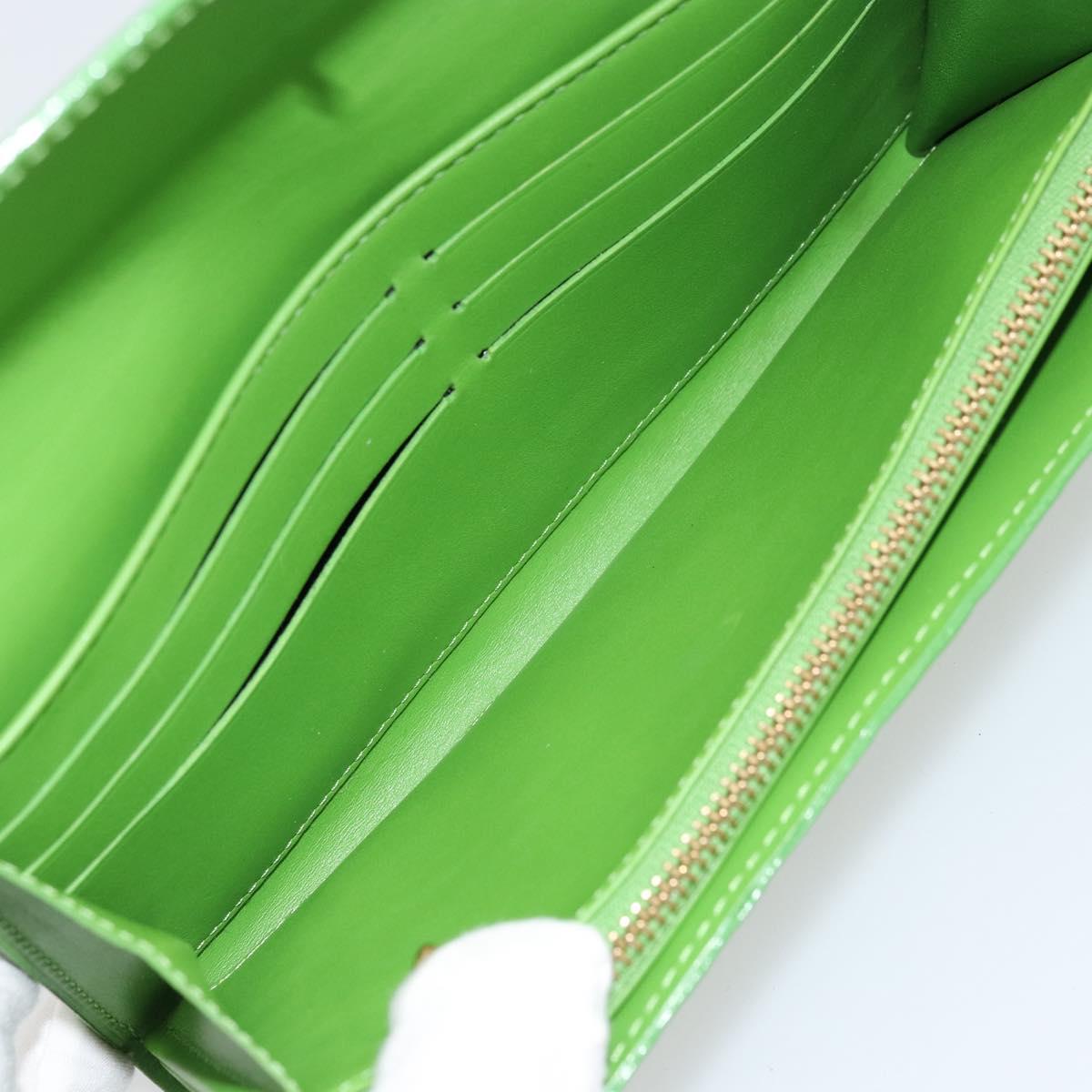 LOUIS VUITTON Vernis Portefeiulle Sarah Wallet Vert Tonic M93635 LV Auth 171237A