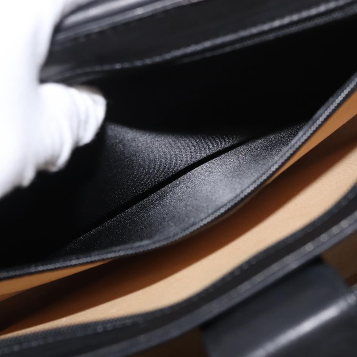 BALLY Shoulder Bag Leather Black Gold Auth 171257A