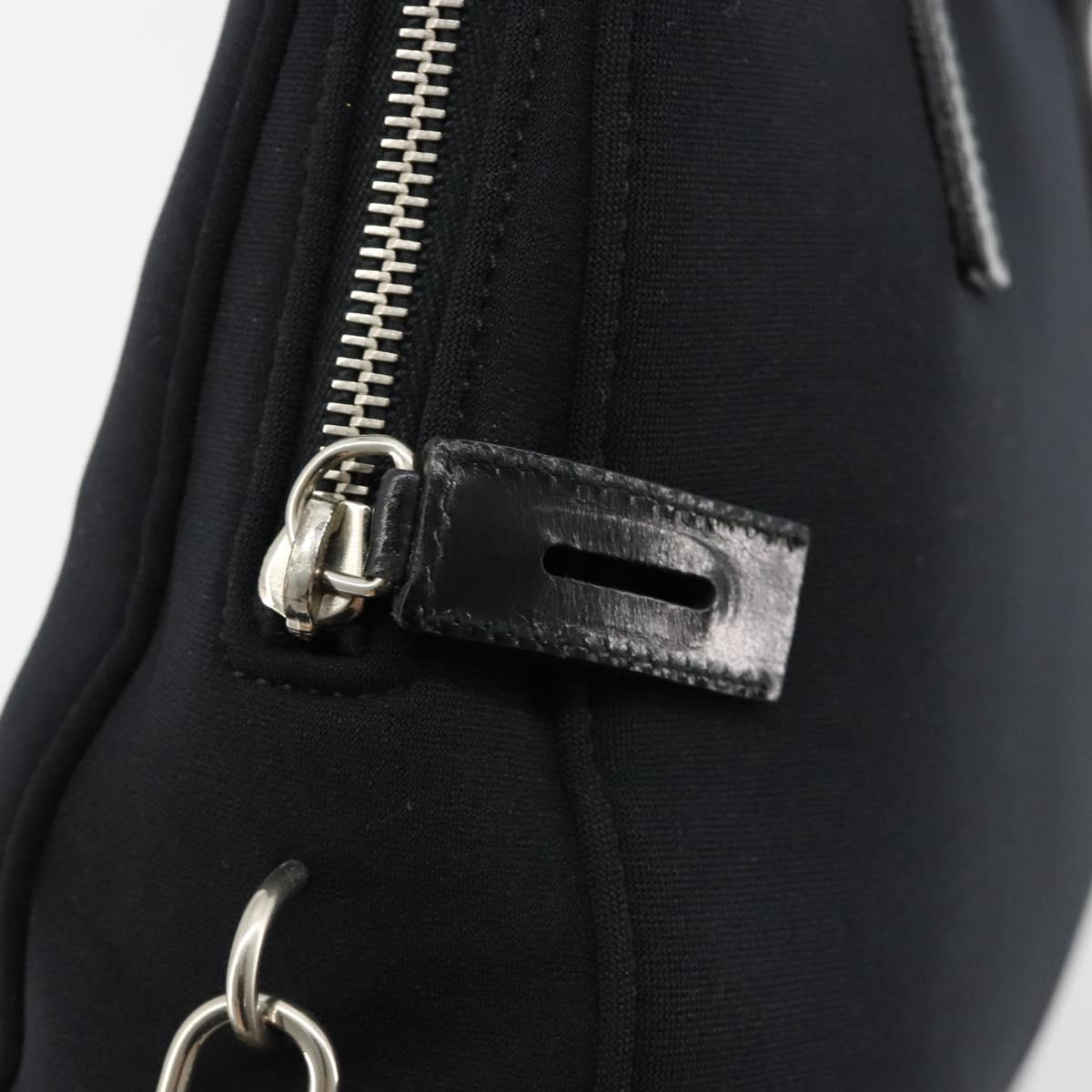 PRADA Sports Tote Bag Nylon Black Silver Auth 171258