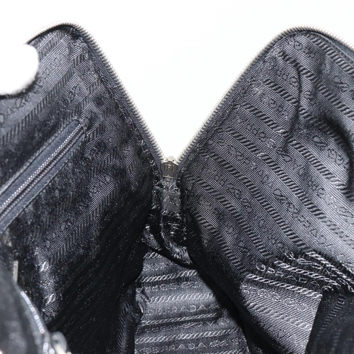 PRADA Sports Tote Bag Nylon Black Silver Auth 171258