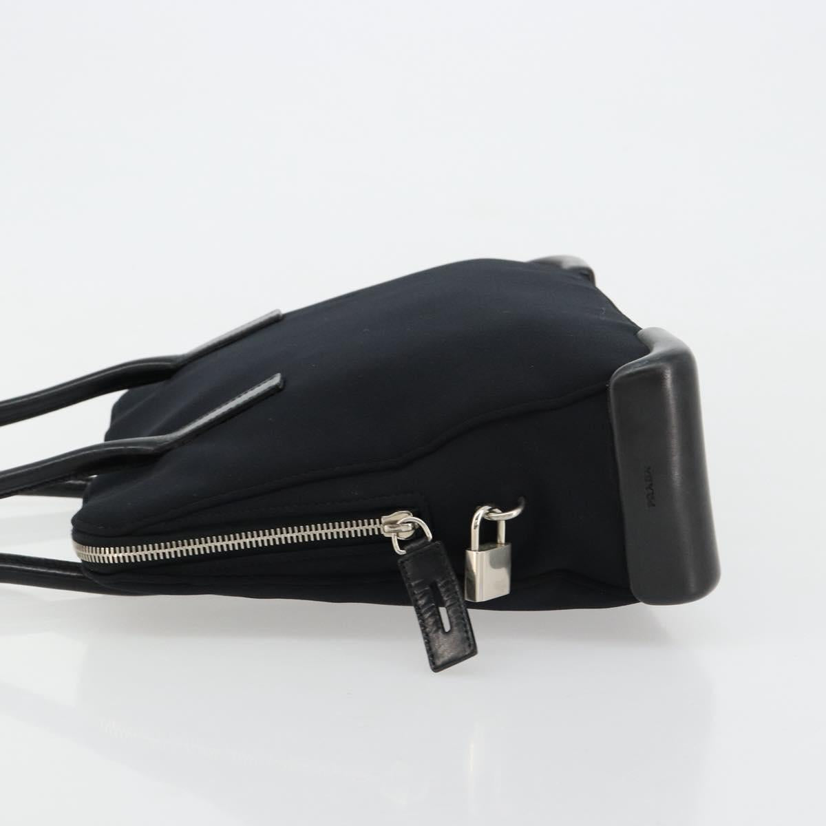 PRADA Sports Tote Bag Nylon Black Silver Auth 171258