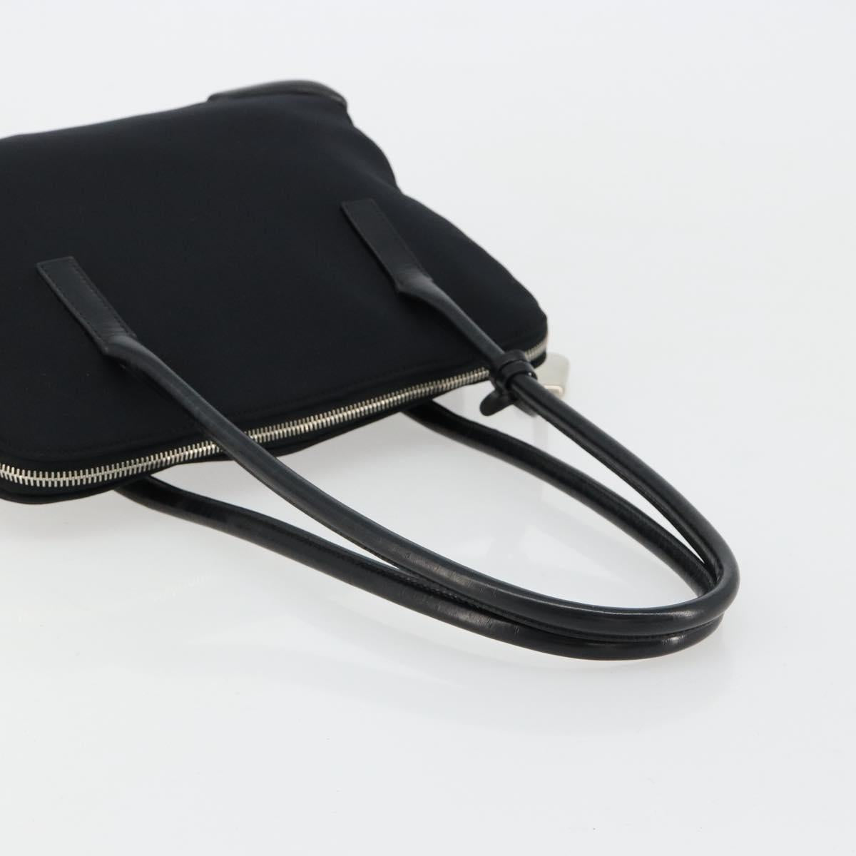 PRADA Sports Tote Bag Nylon Black Silver Auth 171258