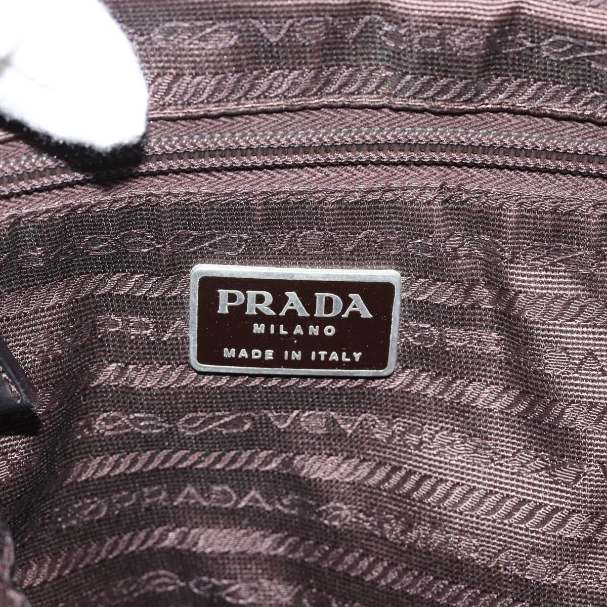 PRADA Backpack Nylon Khaki Silver Auth 171259