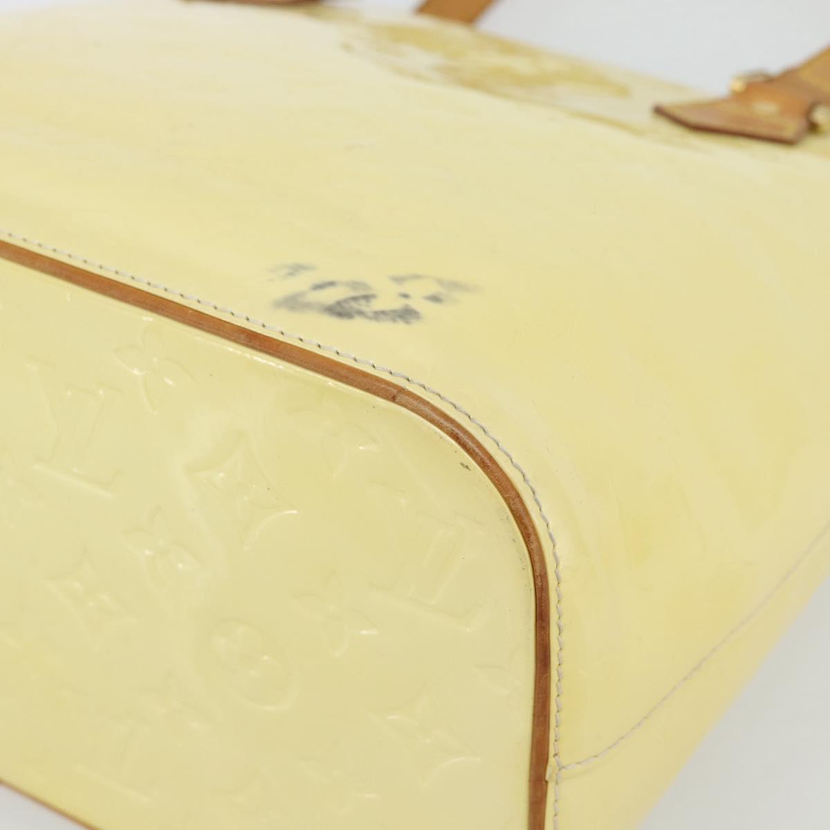 LOUIS VUITTON Monogram Vernis Houston Hand Bag Perle M91342 LV Auth 171265