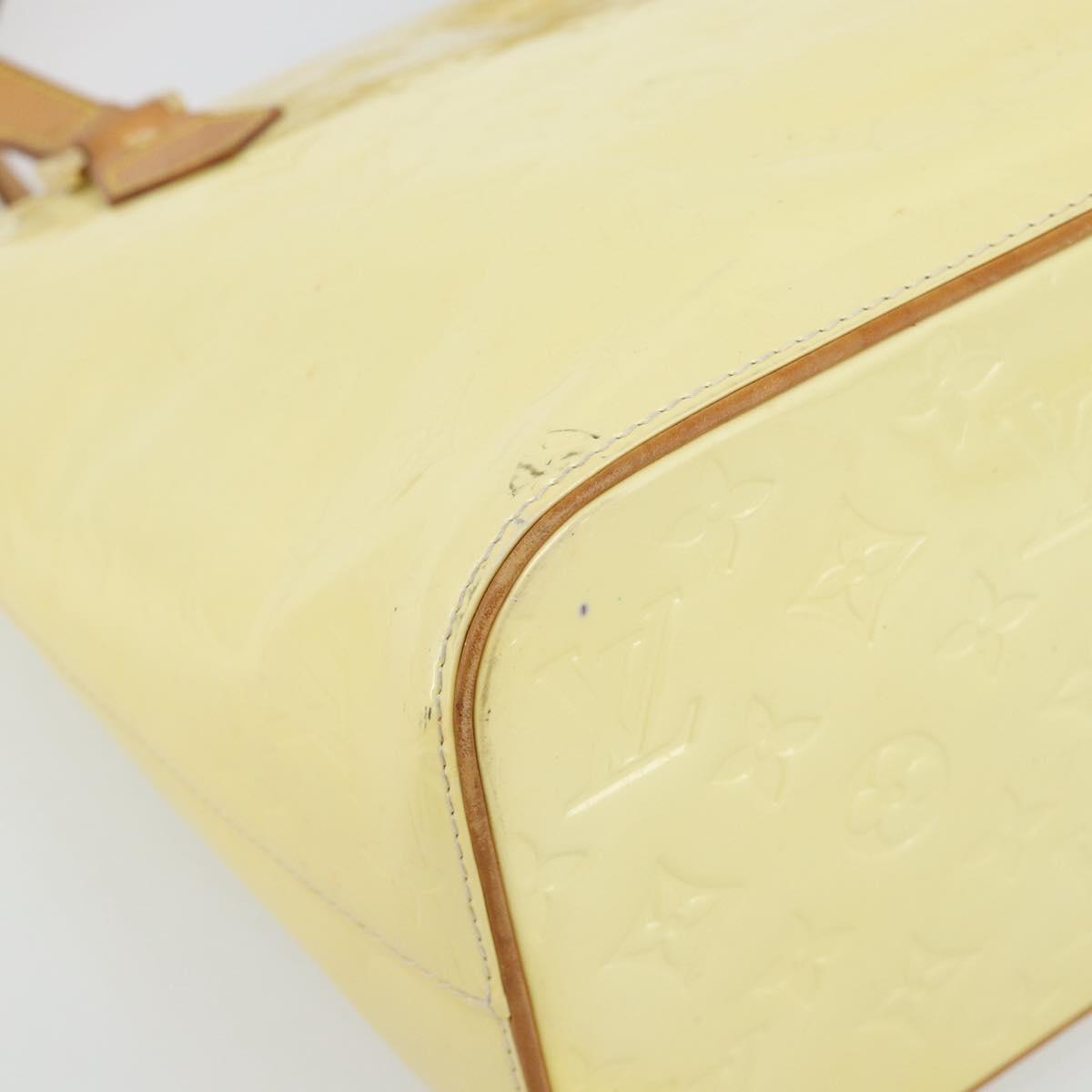 LOUIS VUITTON Monogram Vernis Houston Hand Bag Perle M91342 LV Auth 171265
