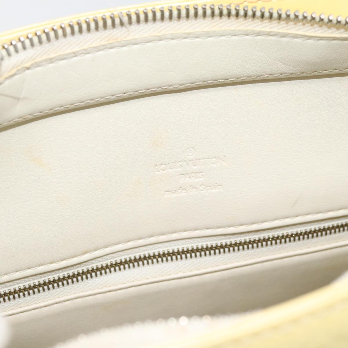 LOUIS VUITTON Monogram Vernis Houston Hand Bag Perle M91342 LV Auth 171265