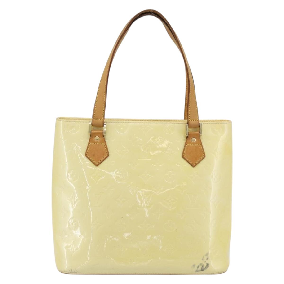 LOUIS VUITTON Monogram Vernis Houston Hand Bag Perle M91342 LV Auth 171265