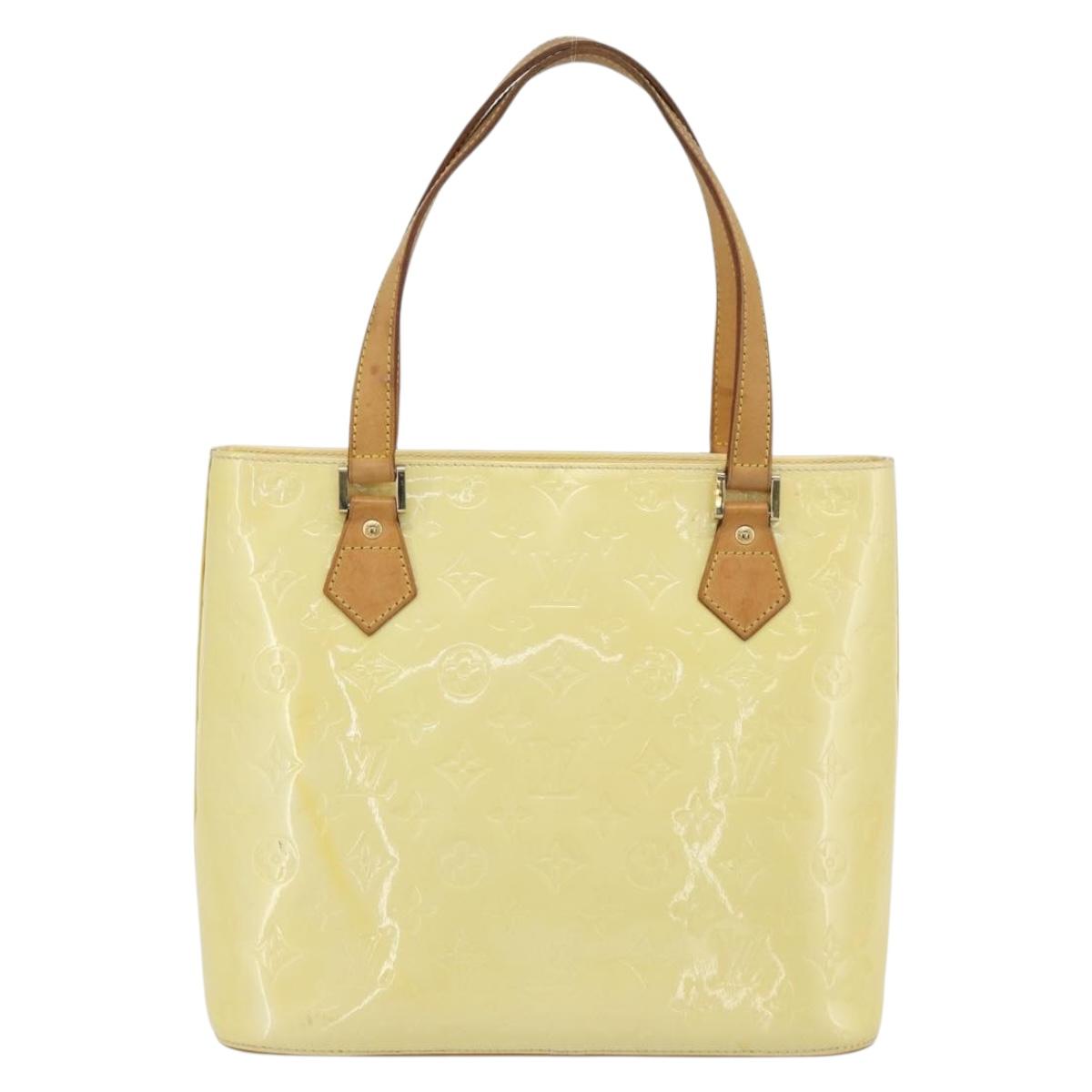 LOUIS VUITTON Monogram Vernis Houston Hand Bag Perle M91342 LV Auth 171265