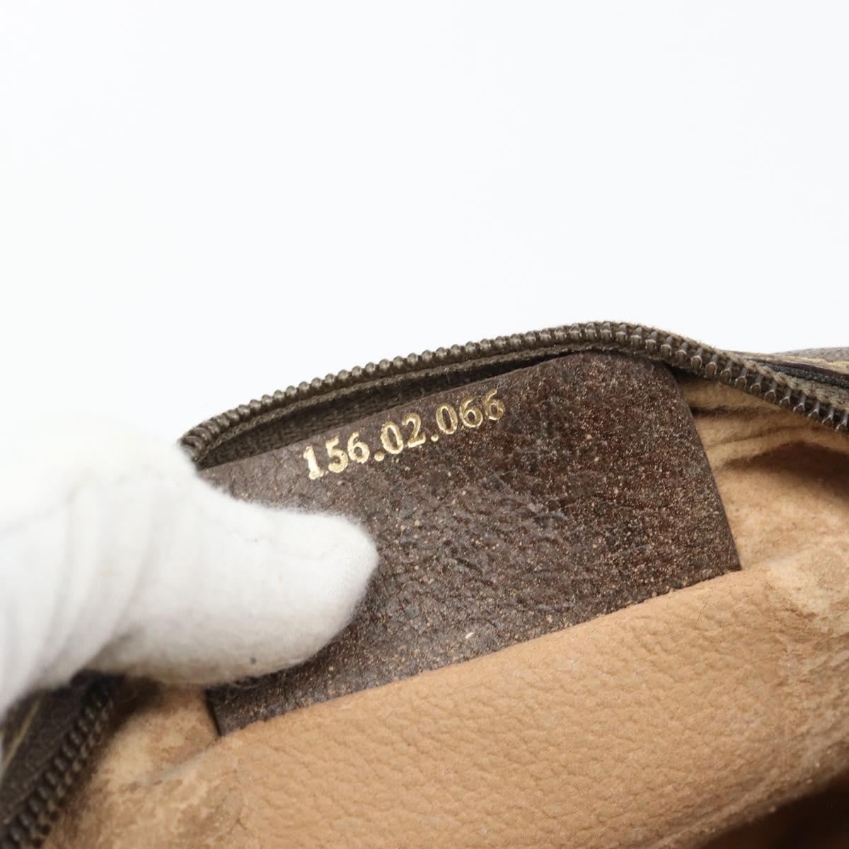 GUCCI GG Supreme Web Sherry Line Bag PVC Beige Gold 156 02 066 Auth 171266
