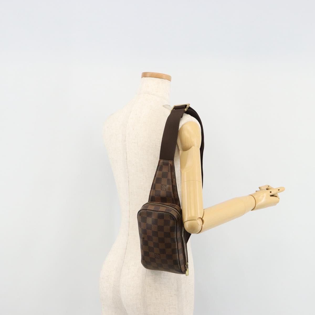 LOUIS VUITTON Damier Ebene Geronimos Shoulder Bag N51994 LV Auth 171270