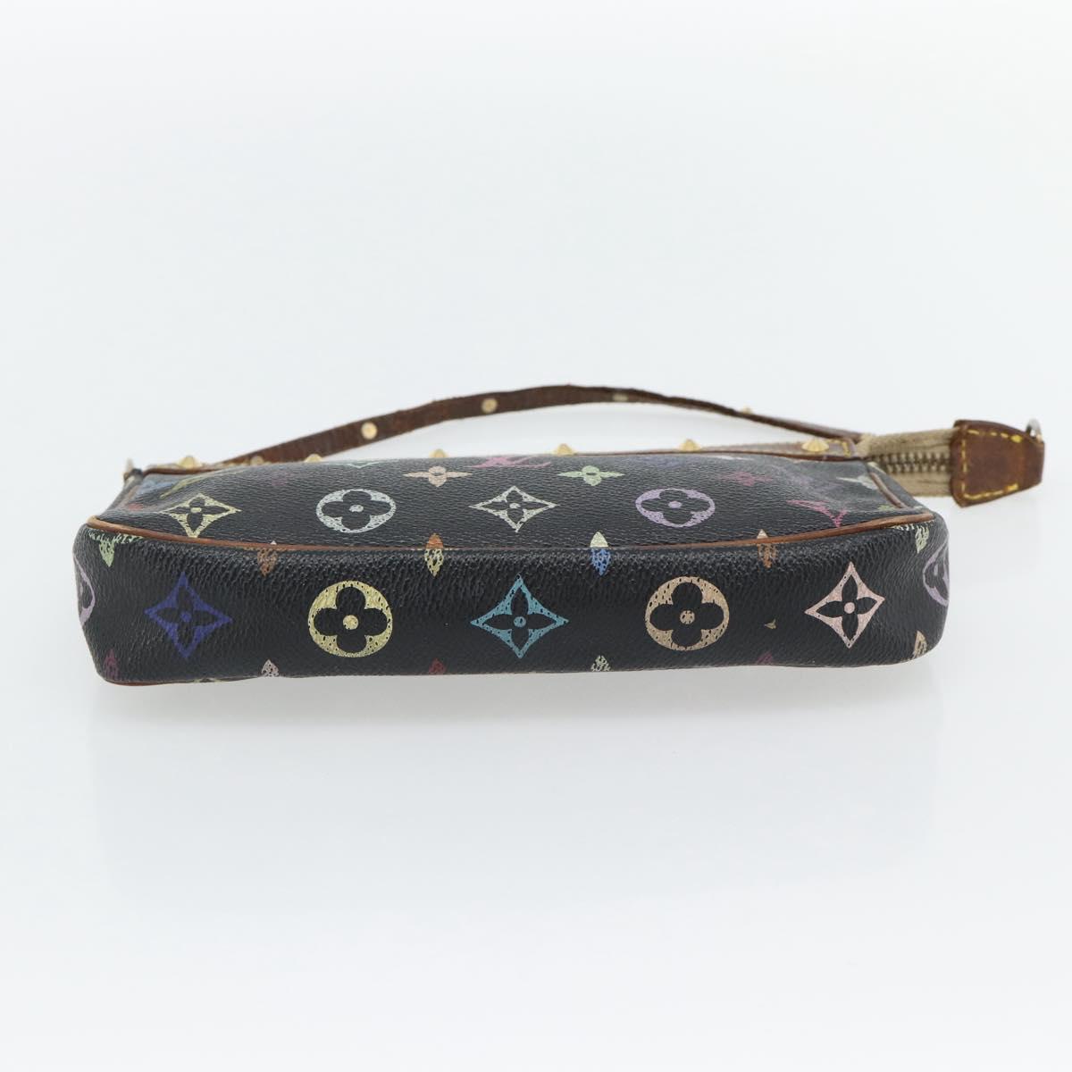 LOUIS VUITTON Multicolor Pochette Accessoires Pouch Black M92648 LV Auth 171272