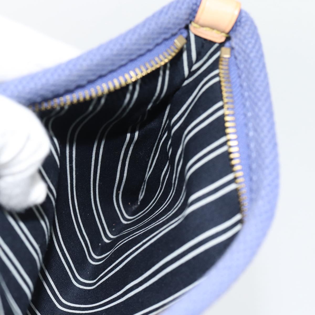 LOUIS VUITTON Antigua Pochette Platt PM Pouch Blue M40070 LV Auth 171279V