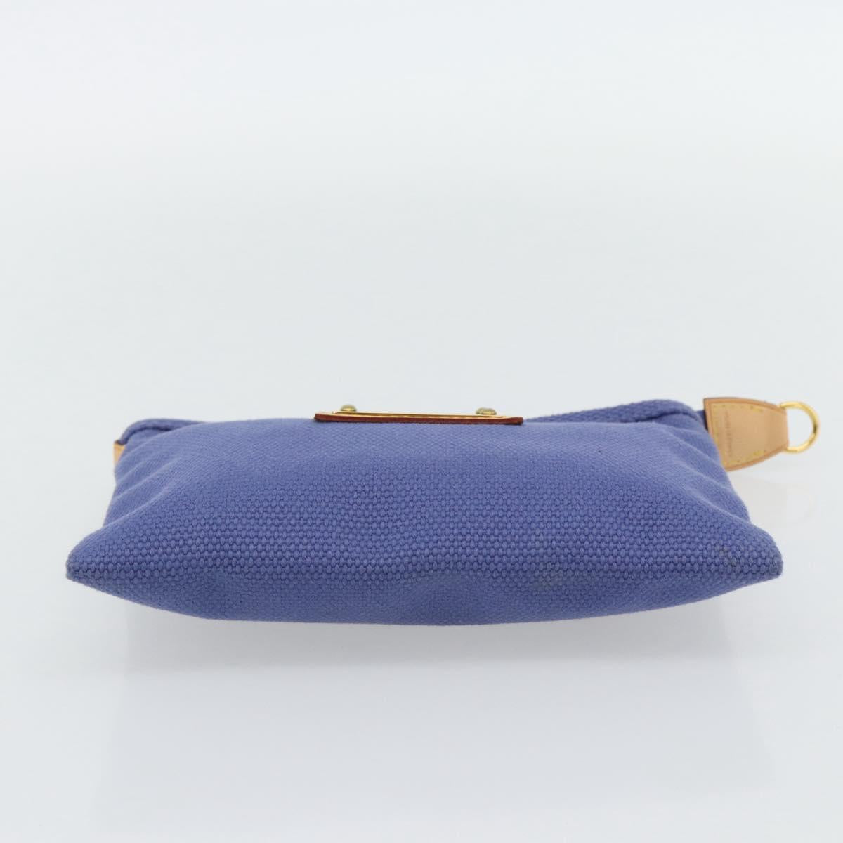 LOUIS VUITTON Antigua Pochette Platt PM Pouch Blue M40070 LV Auth 171279V