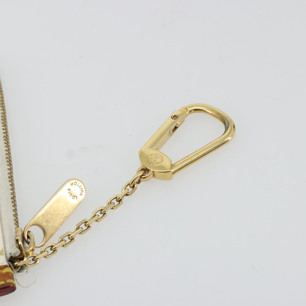 LOUIS VUITTON Monogram Multicolor Pochette Cles Purse White M92655 Auth 171283
