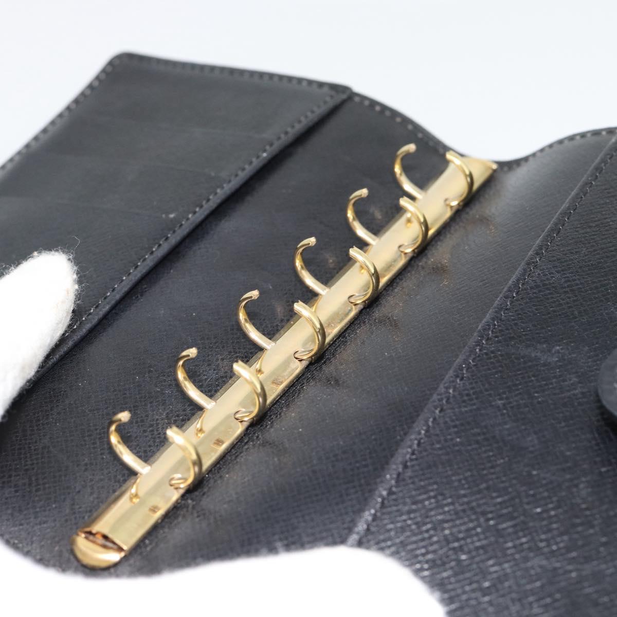 LOUIS VUITTON Epi Agenda PM Day Planner Cover Black R20092 LV Auth 171284