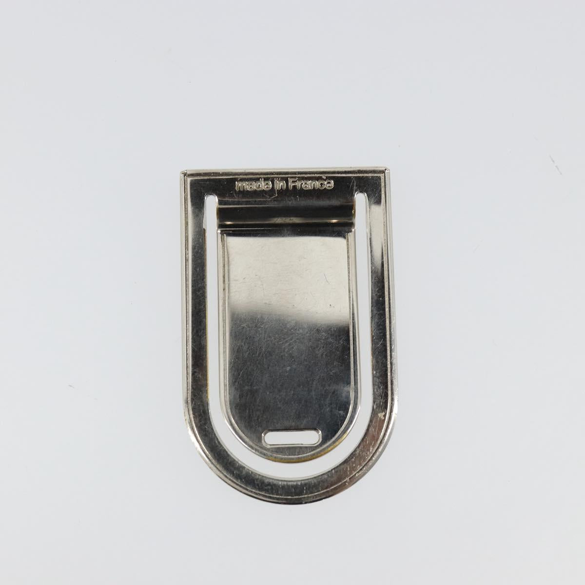 LOUIS VUITTON Pansavie Porto Address Money Clip Metal Silver M64691 Auth 171287