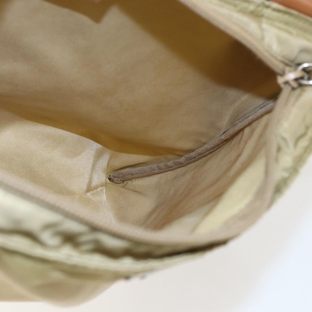 PRADA Shoulder Bag Nylon Beige Auth 171312