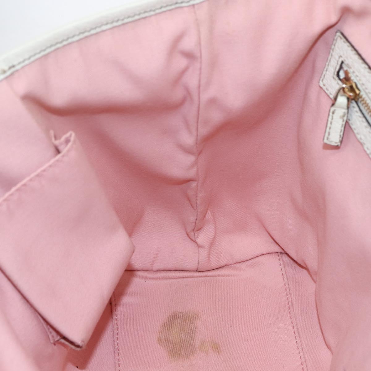 GUCCI GG Canvas Sherry Line Tote Bag Pink Gold 137396 Auth 171318