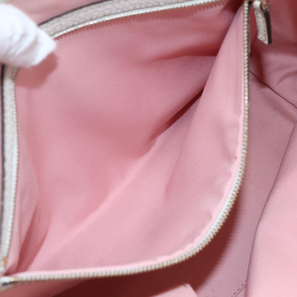 GUCCI GG Canvas Sherry Line Tote Bag Pink Gold 137396 Auth 171318