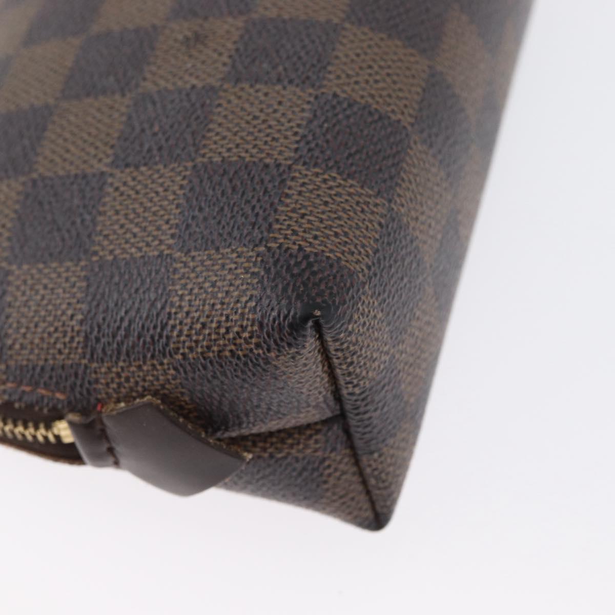 LOUIS VUITTON Damier Ebene Pochette Cosmetic PM Pouch N47516 LV Auth 171319