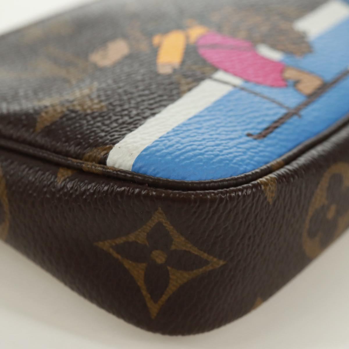 LOUIS VUITTON Monogram Ski Bear Mini Pochette Accessoires Pouch M67769 171332M
