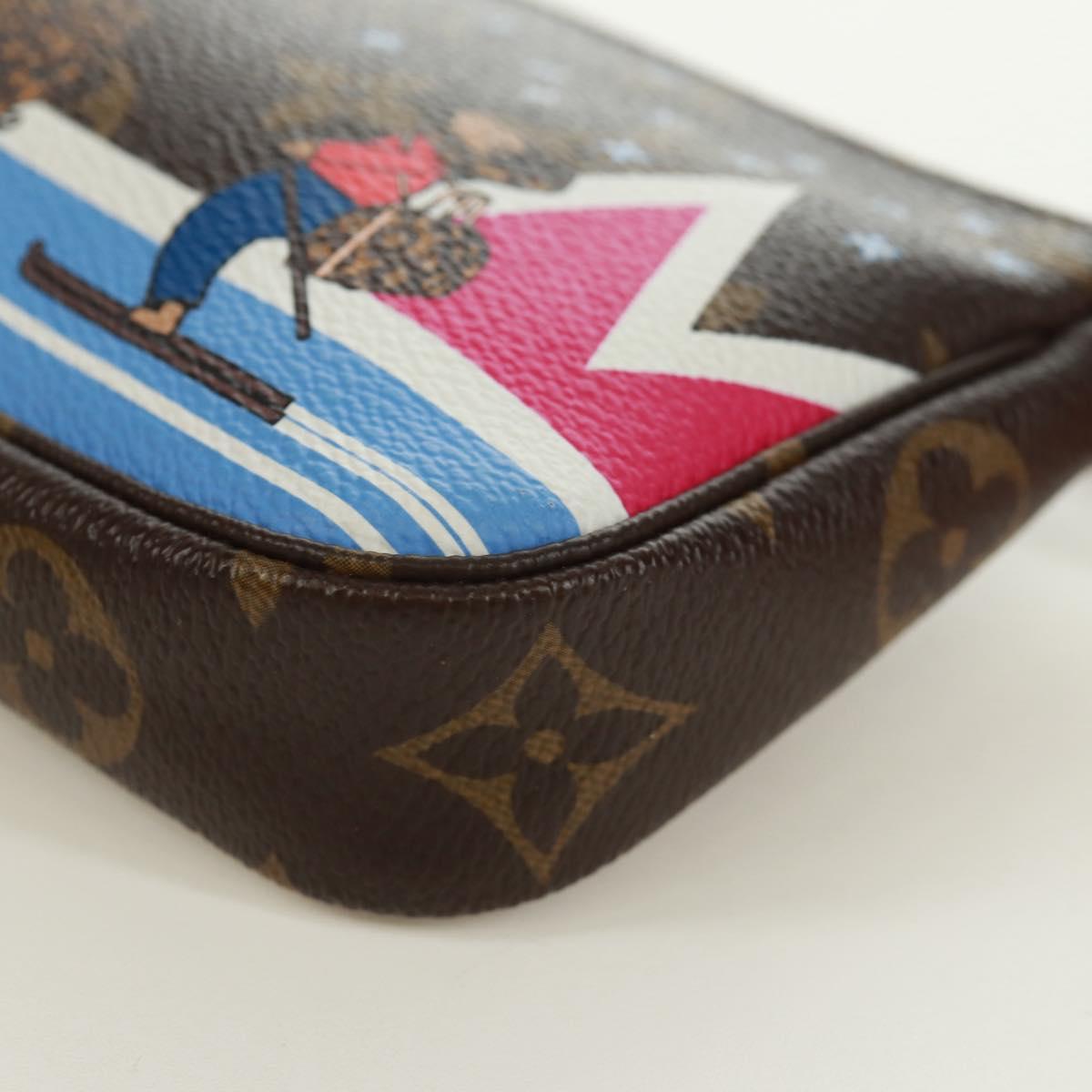 LOUIS VUITTON Monogram Ski Bear Mini Pochette Accessoires Pouch M67769 171332M