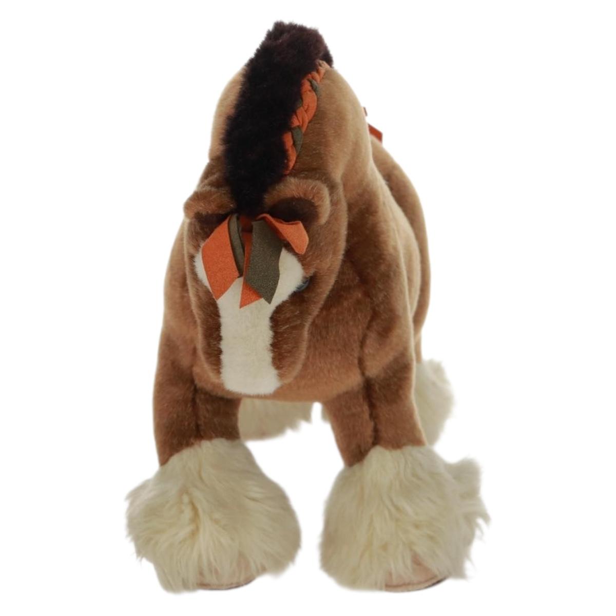 HERMES Horse Elmy PM Stuffed Polyester Brown Auth 171339M