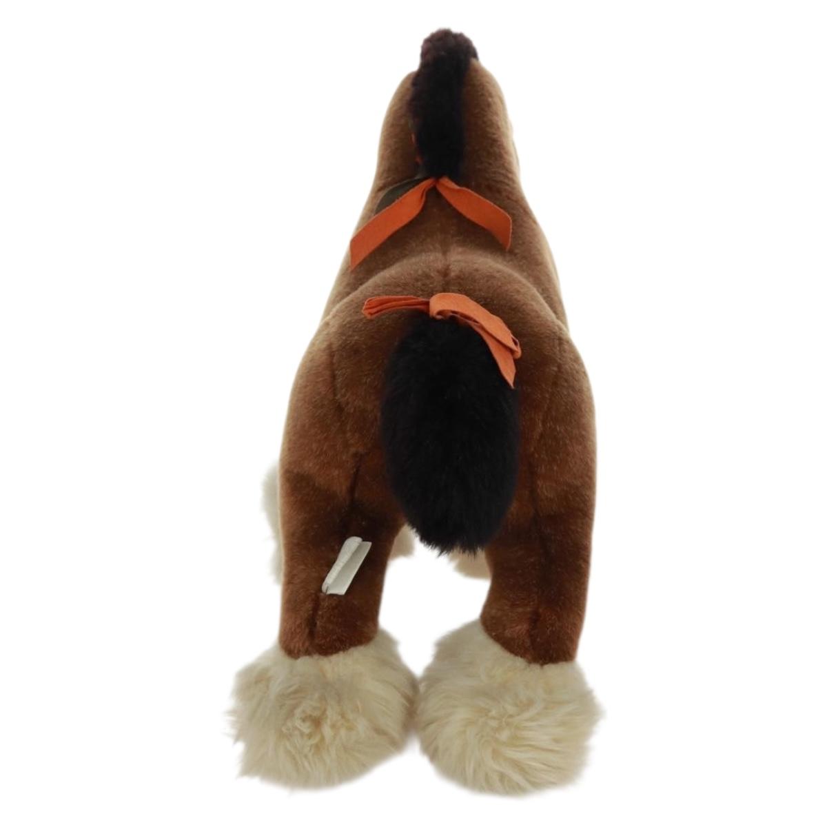 HERMES Horse Elmy PM Stuffed Polyester Brown Auth 171339M