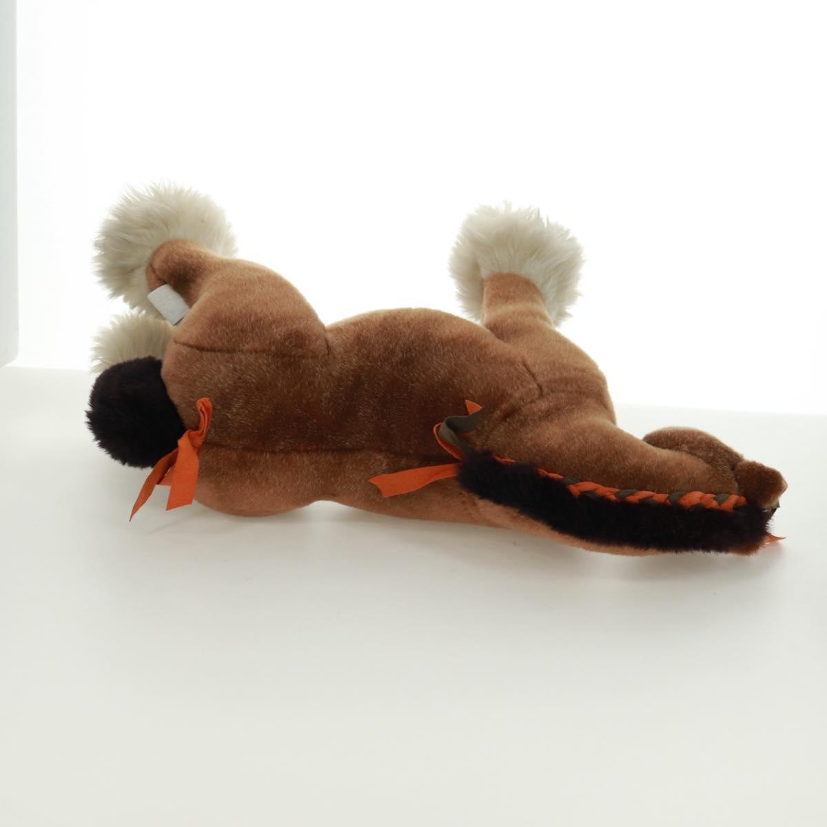 HERMES Horse Elmy PM Stuffed Polyester Brown Auth 171339M